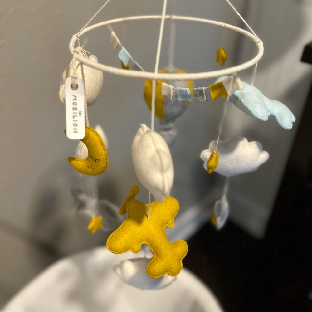 Airplane Baby Mobile (gender neutral) handmade USA nursery decor